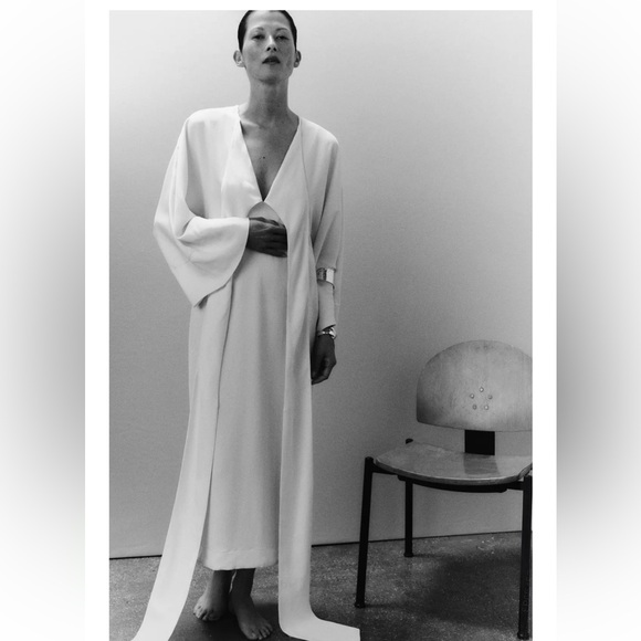 Zara Dresses & Skirts - ZW COLLECTION MIDI DRESS WITH TIES